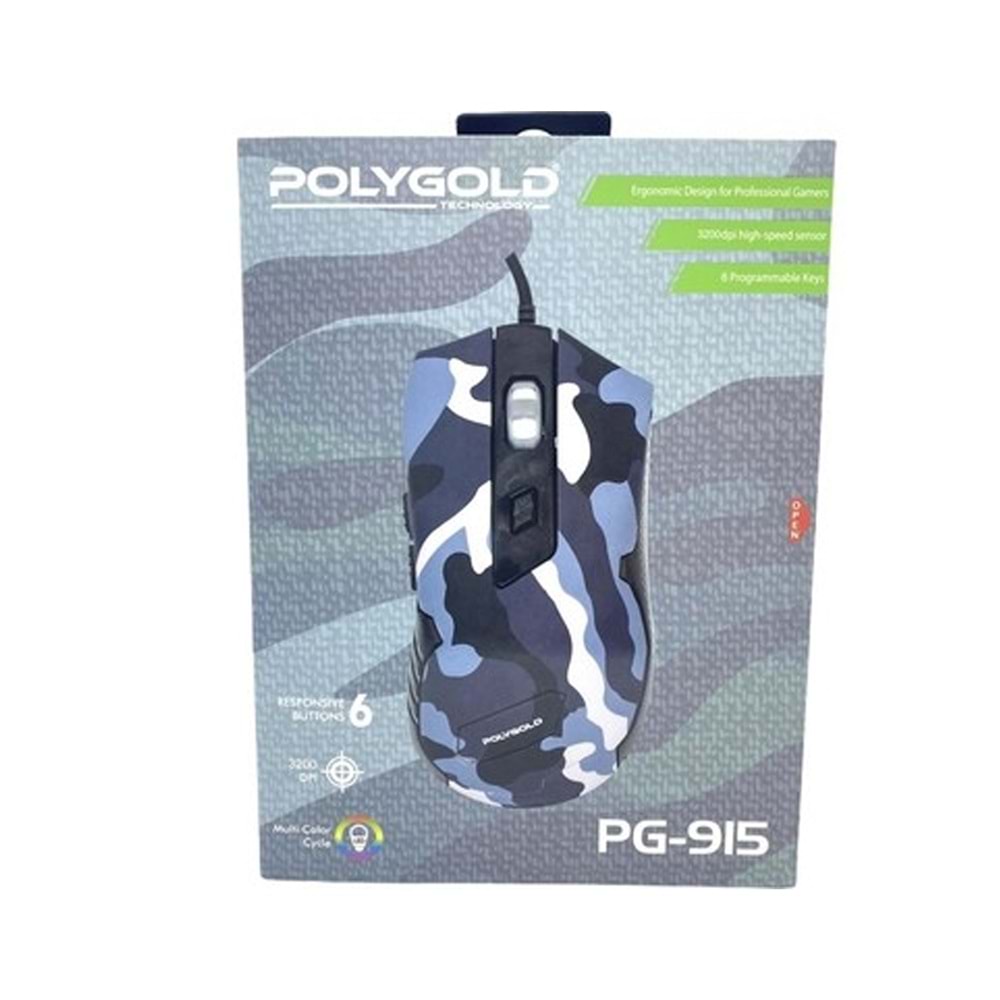 POLYGOLD PG-915 Oyuncu Mouse 3200 Dpi