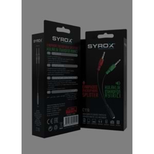 SYROX kulaklık mikrifon ayırıcı 3.5mm C119