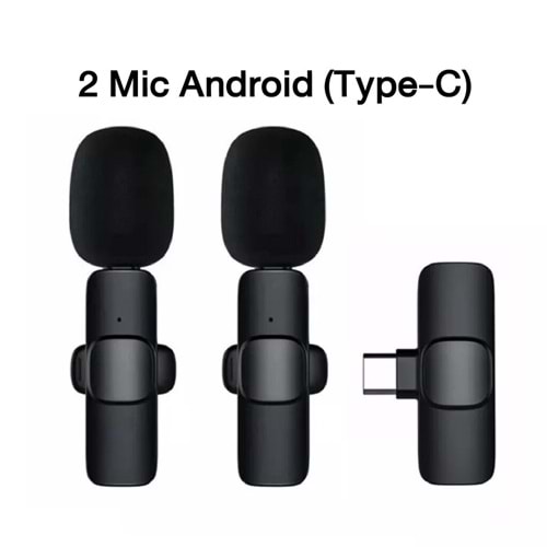 StarkPro K9 Type C 2 Mic Çift Kablosuz Mikrofon