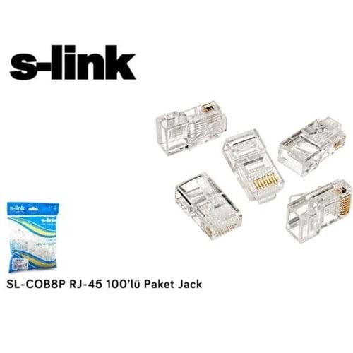 S-Link Sl-Cob8p Rj45 100 Lü Utp Konnektör
