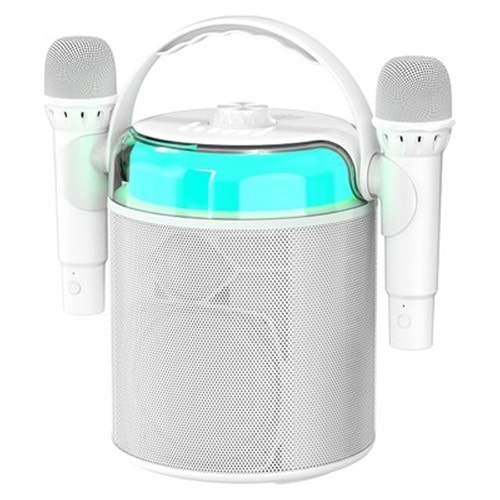 Earldom A30 RGB Işıklı Karaoke Mikrofonlu Bluetooth Hoparlör Beyaz
