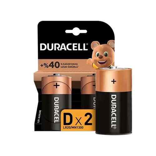 Duracell Pil Basic D Boy 2'li