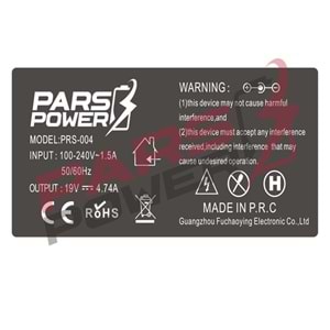 ParsPower PRS-004 5.5x1.7 90W 19V 4.74A Acer Leptop Adaptörü