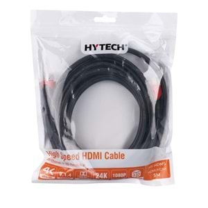 Hytech Hy-Hdm5 Hdmı To Hdmı 5M Altın Uçlu 24K 1.4 Ver. 3D Kablosu 5Mt
