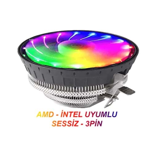 AMD CPU Fan - RGB Rainbow Masaüstü İşlemci Fanı