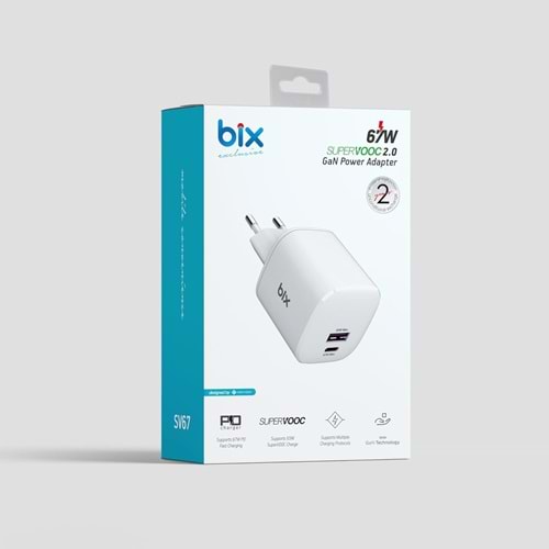 Bix 67W Telefon Şarj Cihazı Samsung Destekli